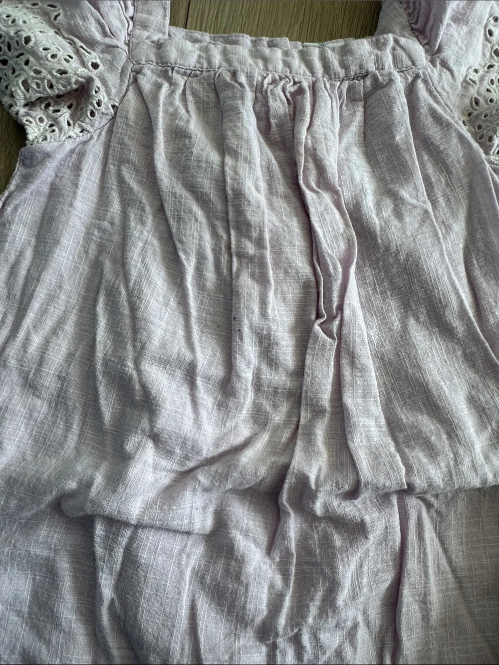 GAP Girls Lavender Eyelet Dress & Cream Seashell Tiered Sundress